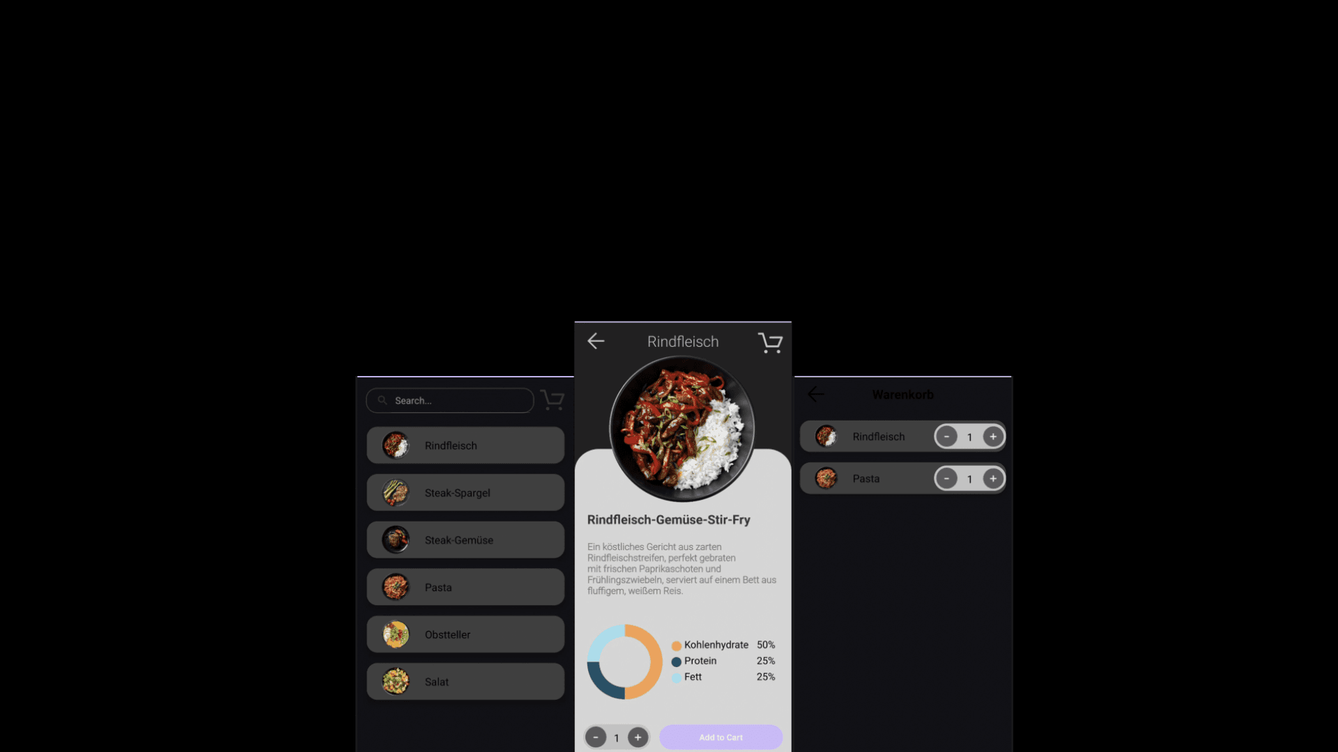 Screenshot: Restaurant App